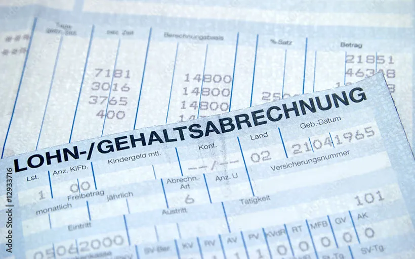 Lohnkostenabrechnungszettel